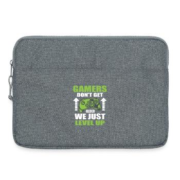 Gamer Level Up Motivierendes Design - Laptoptasche 15" - Grau meliert - Vorne
