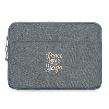 Paix, amour et yoga, s’épanouissent Design - Sacoche pour ordinateur portable 15 pouces - gris chiné - Devant