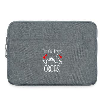 This Girl Loves Orcas - Laptoptasche 15" - Grau meliert - Vorne