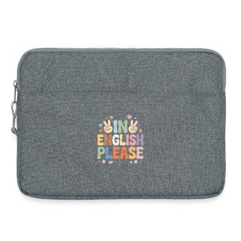 In English Please Englischlehrer Englischlehrerin - Laptoptasche 15" - Grau meliert - Vorne