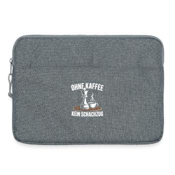 Café Et Échecs Joueur D’échecs Jeu De Société De Café - Sacoche pour ordinateur portable 15 pouces - gris chiné - Devant