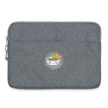 Kawaii Guacamole Bowl with Cute Chip Smiling Face - Laptoptasche 15" - Grau meliert - Vorne