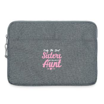 Seules-Les-Meilleures Sœurs Sont Promues-Tante-T - Sacoche pour ordinateur portable 15 pouces - gris chiné - Devant
