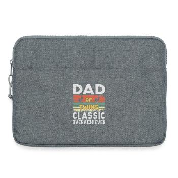 Père de jumeaux Classic Overachiever - Sacoche pour ordinateur portable 15 pouces - gris chiné - Devant