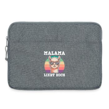 Bald Mama MALAMA LIEBT DICH Lustiges - Laptoptasche 15" - Grau meliert - Vorne