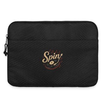 Spin Vinyl Record Music Lovers Retro Vibe - Laptop bag 15" - black - Front