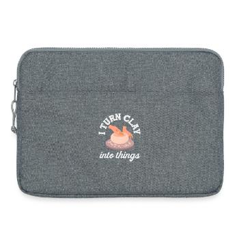 Poterie : je façonne l’argile en choses - Sacoche pour ordinateur portable 15 pouces - gris chiné - Devant