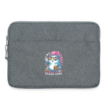 Meerschein punk coloré pour Halloween - Sacoche pour ordinateur portable 15 pouces - gris chiné - Devant