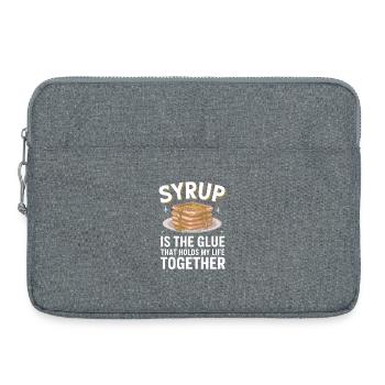 Waffles and Syrup Pancakes Waffles Gift - Laptop bag 15" - heather grey - Front
