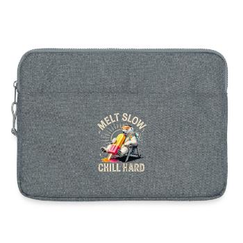 Schmelz langsam Chill Harter Bär - Laptoptasche 15" - Grau meliert - Vorne