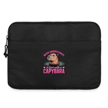 Drôle de Capybara - Sacoche pour ordinateur portable 15 pouces - noir - Devant