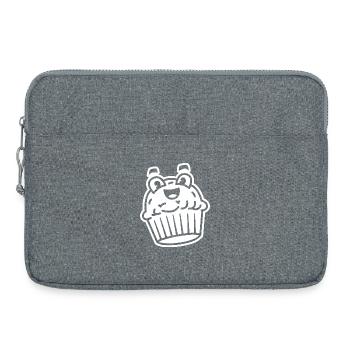 Cupcake Kawaii – Mignon et mignon pour chaque fête - Sacoche pour ordinateur portable 15 pouces - gris chiné - Devant