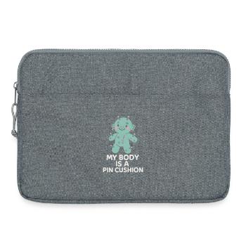 Piercing Addict Body Mod Enthusiast - Sacoche pour ordinateur portable 15 pouces - gris chiné - Devant