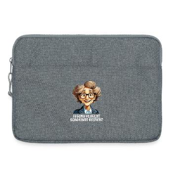 OLDER WOMAN YOUTH PASSES BEAUTY CONSISTS - Laptop bag 15" - heather grey - Front
