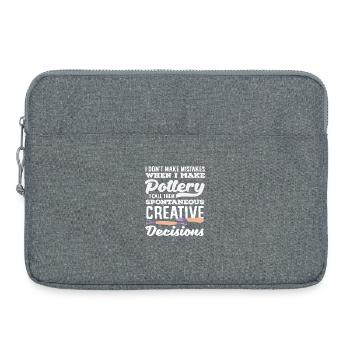 Töpfern: Kreative Entscheidungen - Laptoptasche 15" - Grau meliert - Vorne