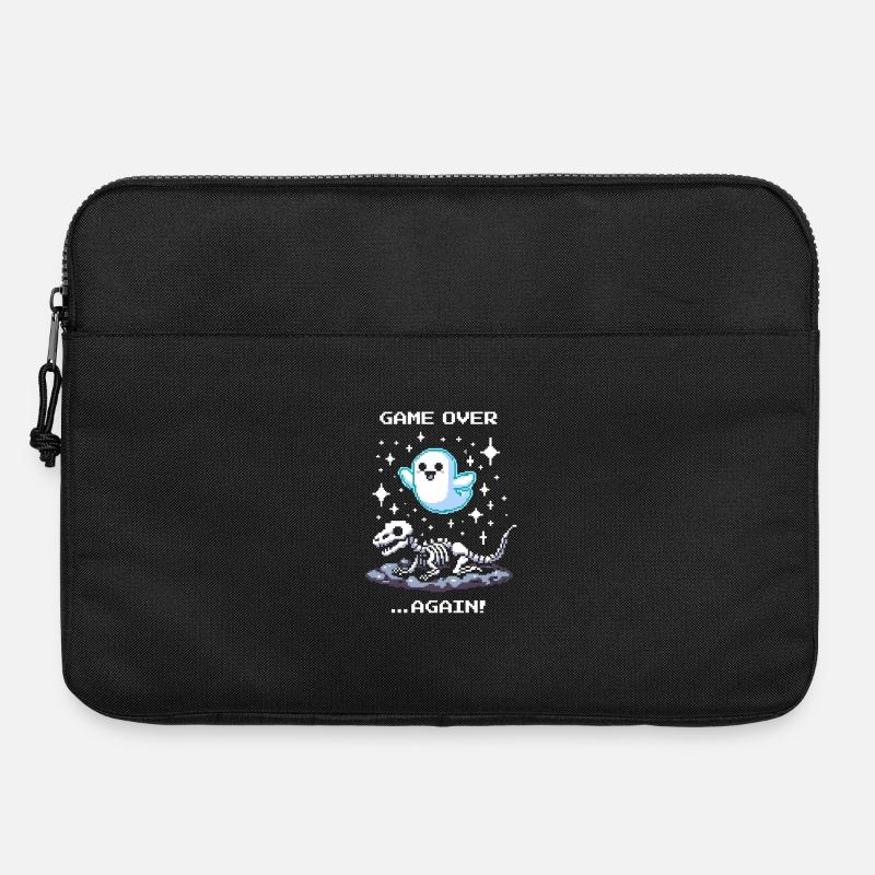 Fin du jeu... Encore | Rétro Dino Pixel Art - Sacoche pour ordinateur portable 15 pouces - noir