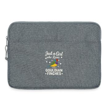 Gouldamadine Une fille qui aime un pinson de Gould - Sacoche pour ordinateur portable 15 pouces - gris chiné - Devant