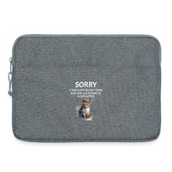 Festival live music sarcastic concert - Laptop bag 15" - heather grey - Front