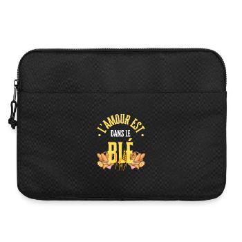 Die Liebe steckt im Weizen - Laptoptasche 15" - Schwarz - Vorne