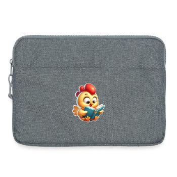 Lecture de poulet - Sacoche pour ordinateur portable 15 pouces - gris chiné - Devant