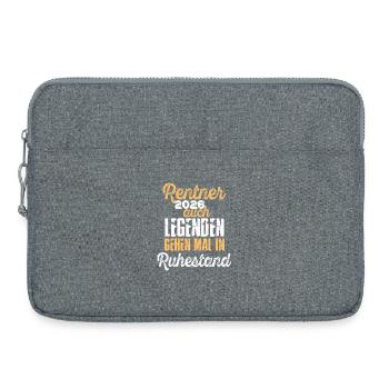Rentner 2026 Legenden Ruhestand - Laptoptasche 15" - Grau meliert - Vorne
