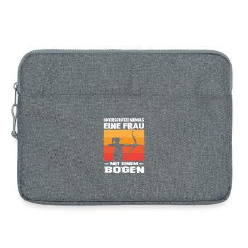 Cadeaux de tir à l’arc Archer Tir à l’arc - Sacoche pour ordinateur portable 15 pouces - gris chiné - Devant