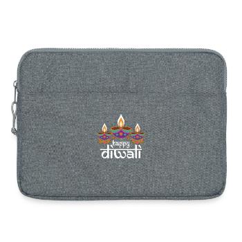 Happy Diwali Festival of Lights - Laptop bag 15" - heather grey - Front