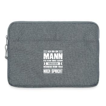 Dictons drôles, tenues amusantes, ironie, sarcasme - Sacoche pour ordinateur portable 15 pouces - gris chiné - Devant
