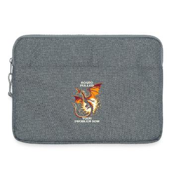 Aggro gezogen – dein Problem | Drache Pixel Art - Laptoptasche 15" - Grau meliert - Vorne
