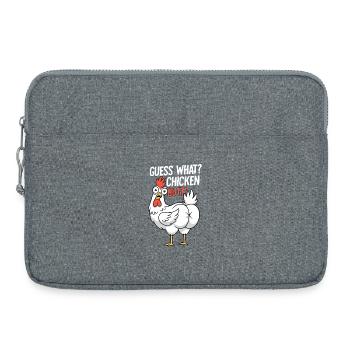 Huhn Butt Spruch Cartoon - Laptoptasche 15" - Grau meliert - Vorne
