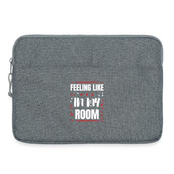 Fühle mich wie IN MEINEM ZIMMER - Laptoptasche 15" - Grau meliert - Vorne