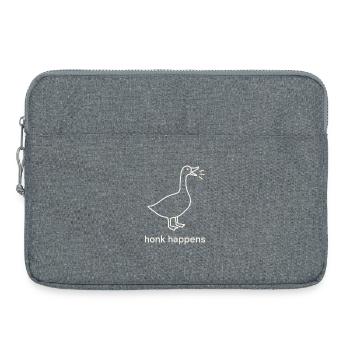 Funny Gänse Meme Chaos Honk Zertifiziert Albern - Laptoptasche 15" - Grau meliert - Vorne