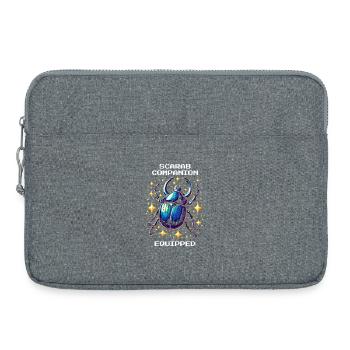 Scarab Pet Equipped | Egypt - Laptop bag 15" - heather grey - Front