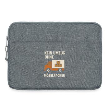 No move without movers - Laptop bag 15" - heather grey - Front