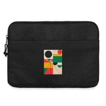 Bauhaus Abstrait Formes Géométriques Oeuvre - Sacoche pour ordinateur portable 15 pouces - noir - Devant