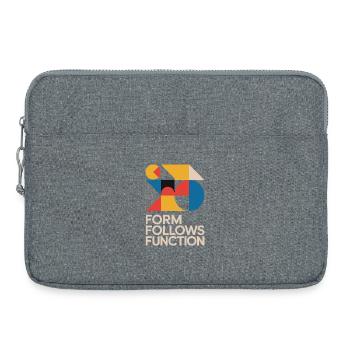 Bauhaus Form Follows Function Geometrische Kunst - Laptoptasche 15" - Grau meliert - Vorne