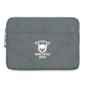 Llama - Chemise de bureau à domicile - Cadeau - Sacoche pour ordinateur portable 15 pouces - gris chiné - Devant