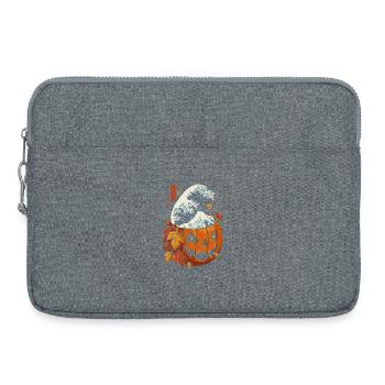 Halloween Fall - Pumpkin Wave Kanagawa - Laptop bag 15" - heather grey - Front