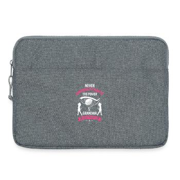 Ne sous-estimez jamais grand-mère sur le terrain de golf - Sacoche pour ordinateur portable 15 pouces - gris chiné - Devant