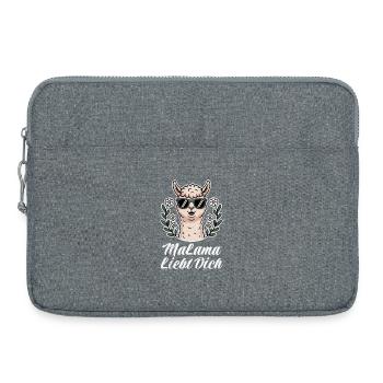 Bald Mama MALAMA LIEBT DICH Lustiges - Laptoptasche 15" - Grau meliert - Vorne