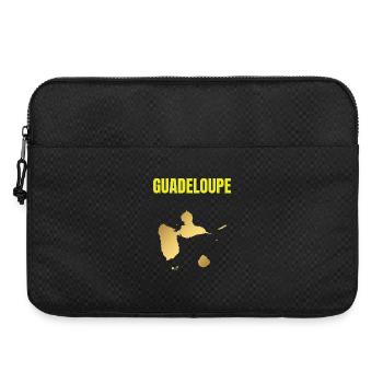 Guadeloupe West Indies Golden Map T-shirt - Laptop bag 15" - black - Front