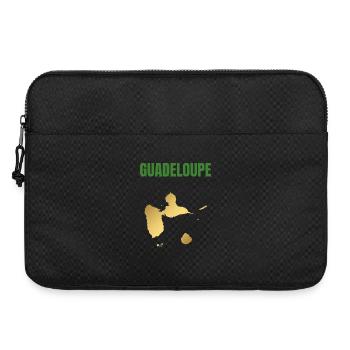 Guadeloupe West Indies Golden Map T-shirt - Laptop bag 15" - black - Front
