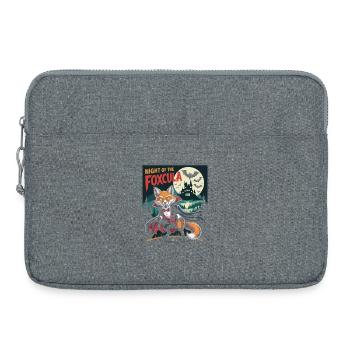 Fuchs Nacht am Schloss mit Vampiren - Laptoptasche 15" - Grau meliert - Vorne