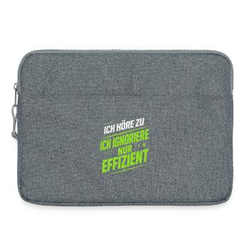 I'm Listening – Funny Saying | Efficiently ignore - Laptop bag 15" - heather grey - Front