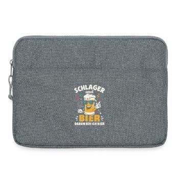 Schlager Bier Schlagermusik Party Schlagerparty - Laptoptasche 15" - Grau meliert - Vorne