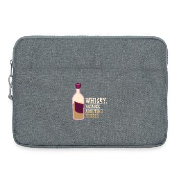 Whiskey Saying Whiskey Drinker Whiskey Lovers - Laptop bag 15" - heather grey - Front