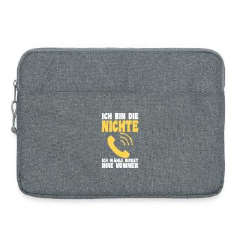 Familienmotiv Nichte - Laptoptasche 15" - Grau meliert - Vorne