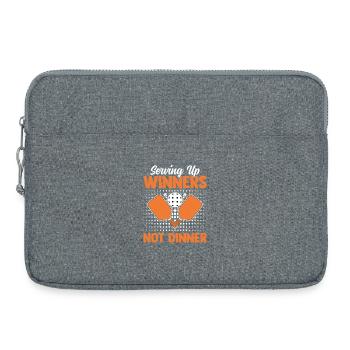 Jouer au pickleball Paddleball Joueur Cadeau - Sacoche pour ordinateur portable 15 pouces - gris chiné - Devant
