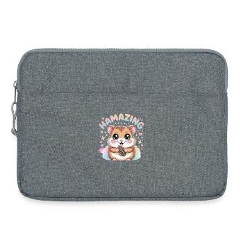 Hamazing Kawaii Hamster Samen Herzen - Laptoptasche 15" - Grau meliert - Vorne