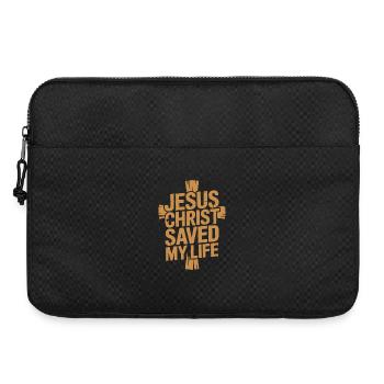 Jésus-Christ m’a sauvé la vie - Sacoche pour ordinateur portable 15 pouces - noir - Devant
